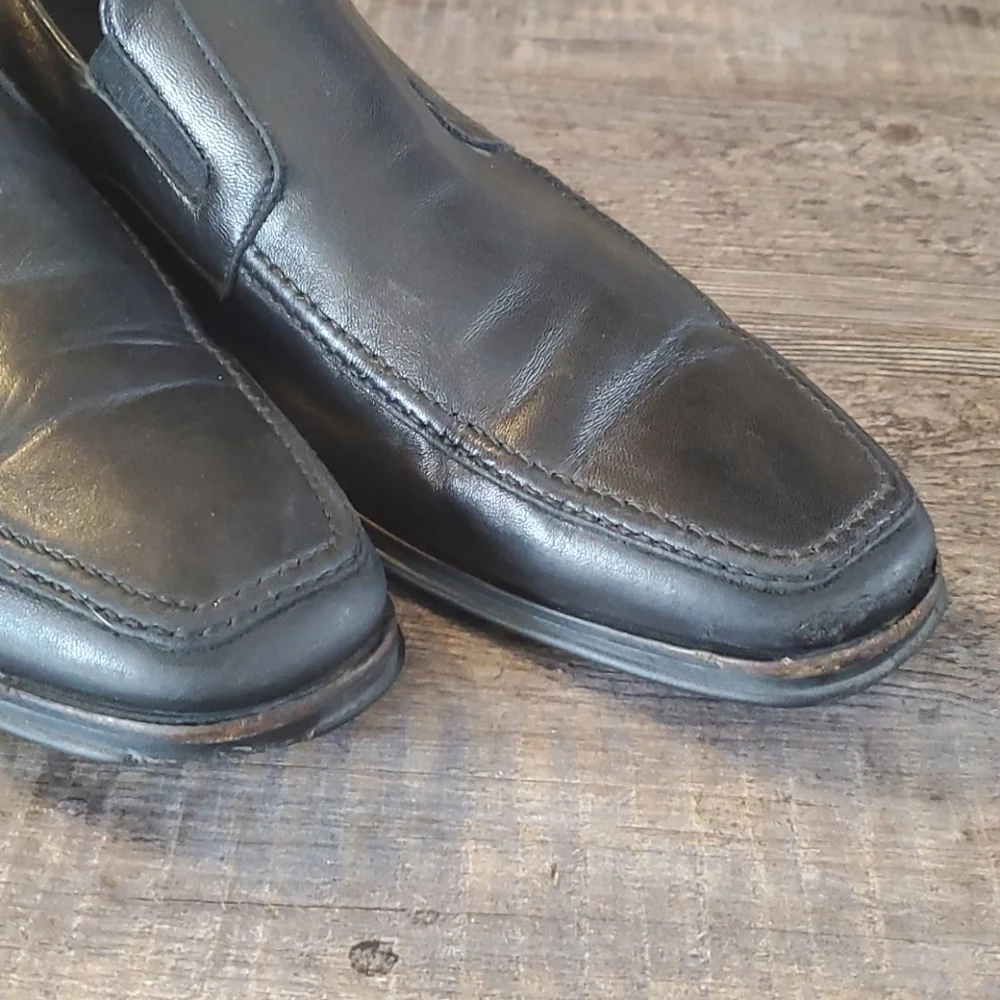 Bruno Magli Raging leather black  men casual shoes size 9.5 M